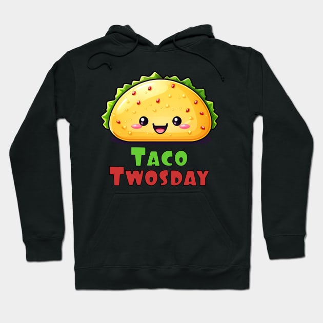 Taco twosday cute kawaii design Hoodie by Edgi